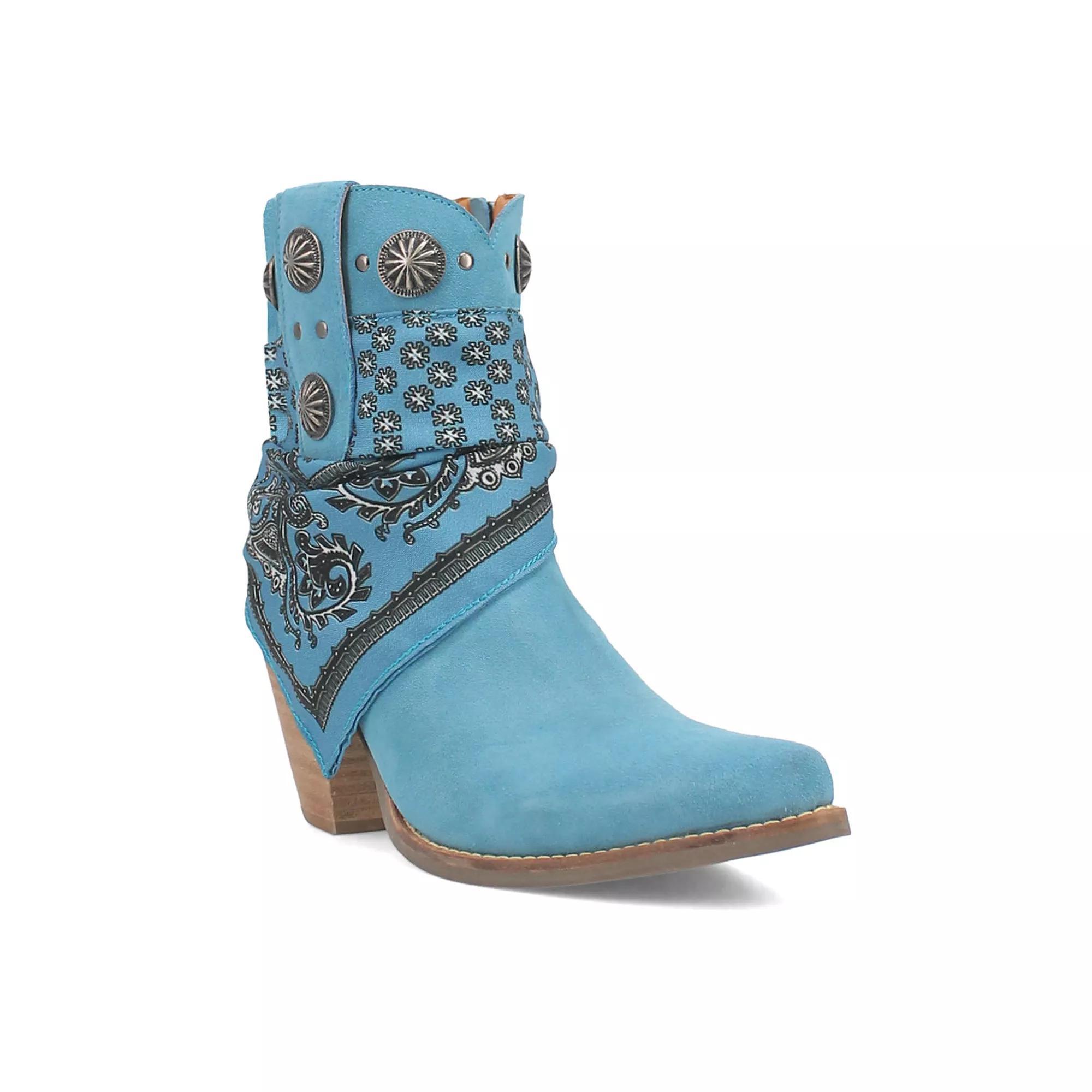 Women's Dingo Bandida Leather Western Ankle Boots,  Product Image