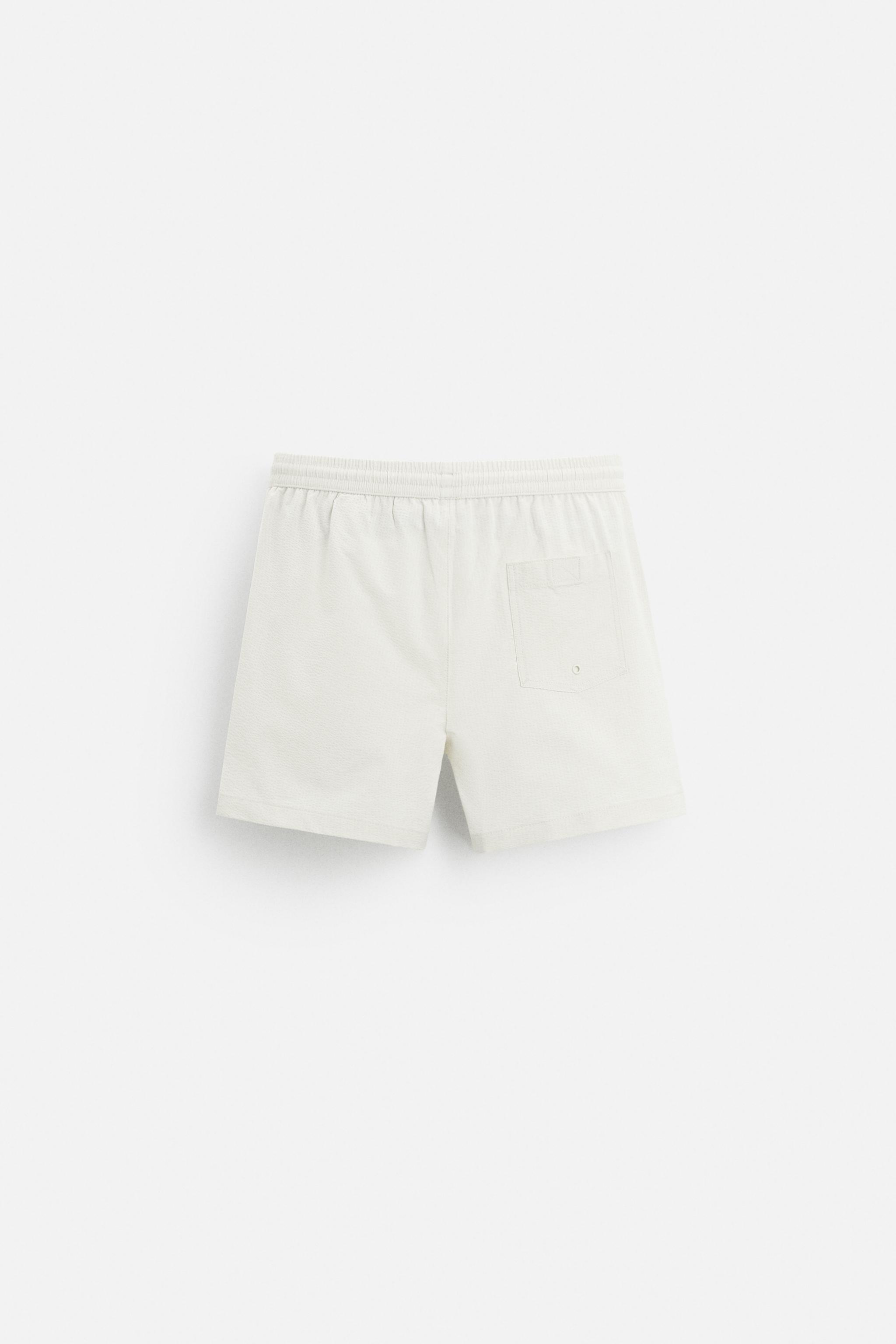 SEERSUCKER REGULAR SWIMMING TRUNKS Product Image