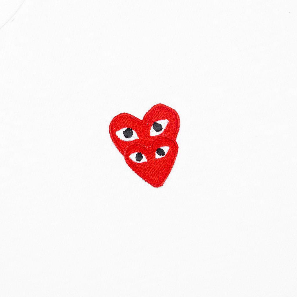 Stacked Heart S/S T-Shirt - White Male Product Image