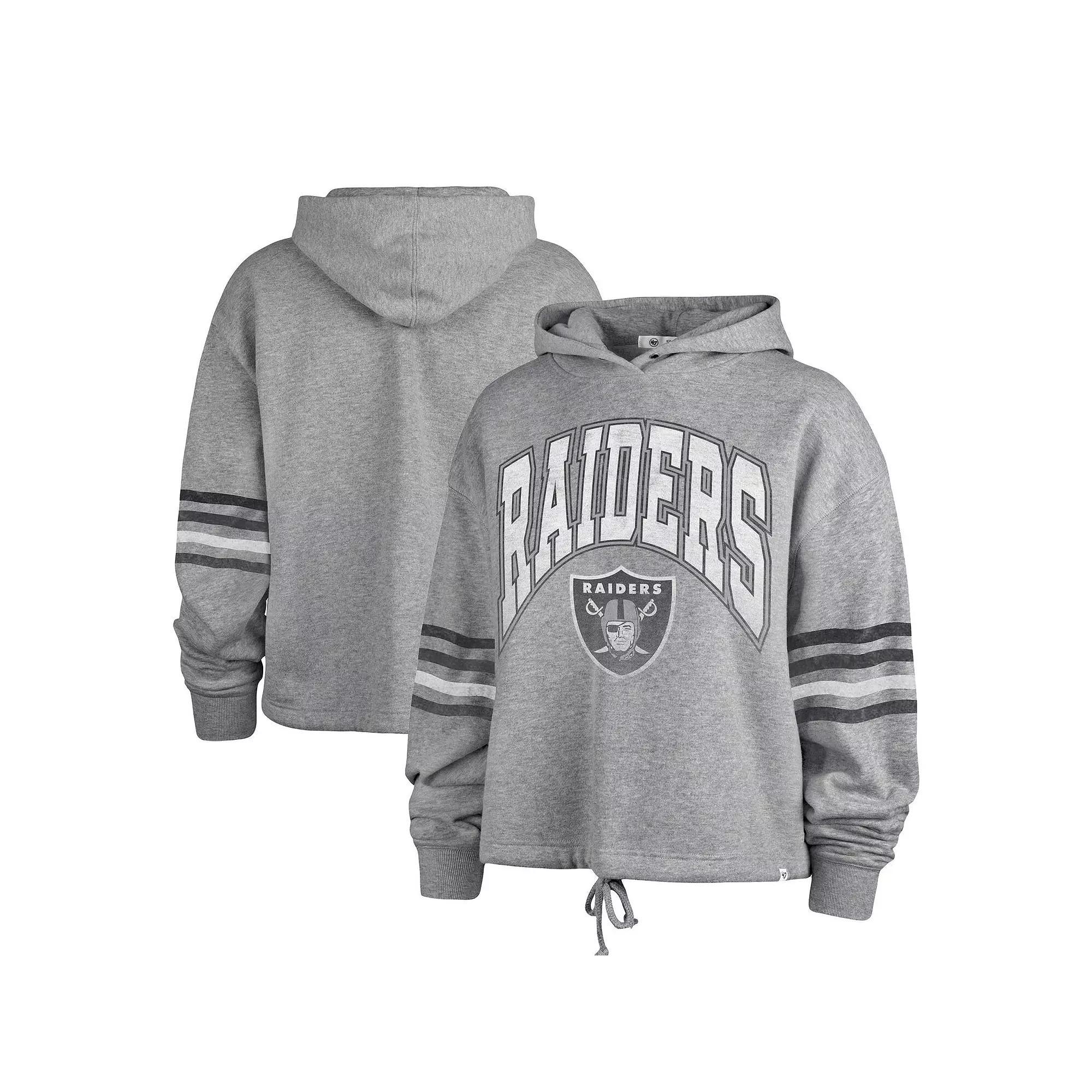 Women's '47 Heather Gray Las Vegas Raiders Upland Bennett Pullover Hoodie,  Product Image