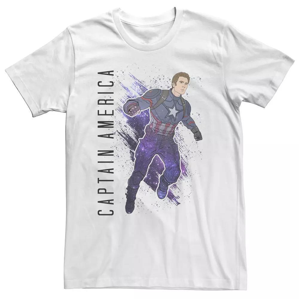 Big & Tall Marvel Avengers Endgame Captain America Galaxy Painted Tee, Men's,  Product Image