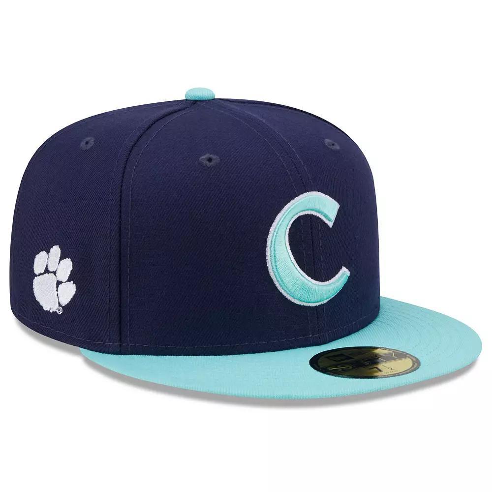 Men's New Era Navy/Light Blue Clemson Tigers 59FIFTY Fitted Hat,  Product Image