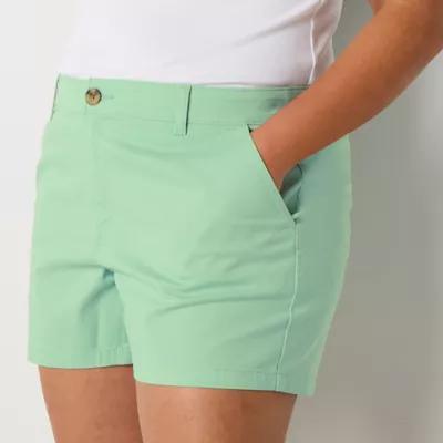 a.n.a Womens 4 1/2" Mid Rise Chino Short-Plus Product Image
