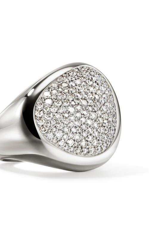 JOHN HARDY Sterling Silver Pebble Diamond Pave Statement Ring Product Image