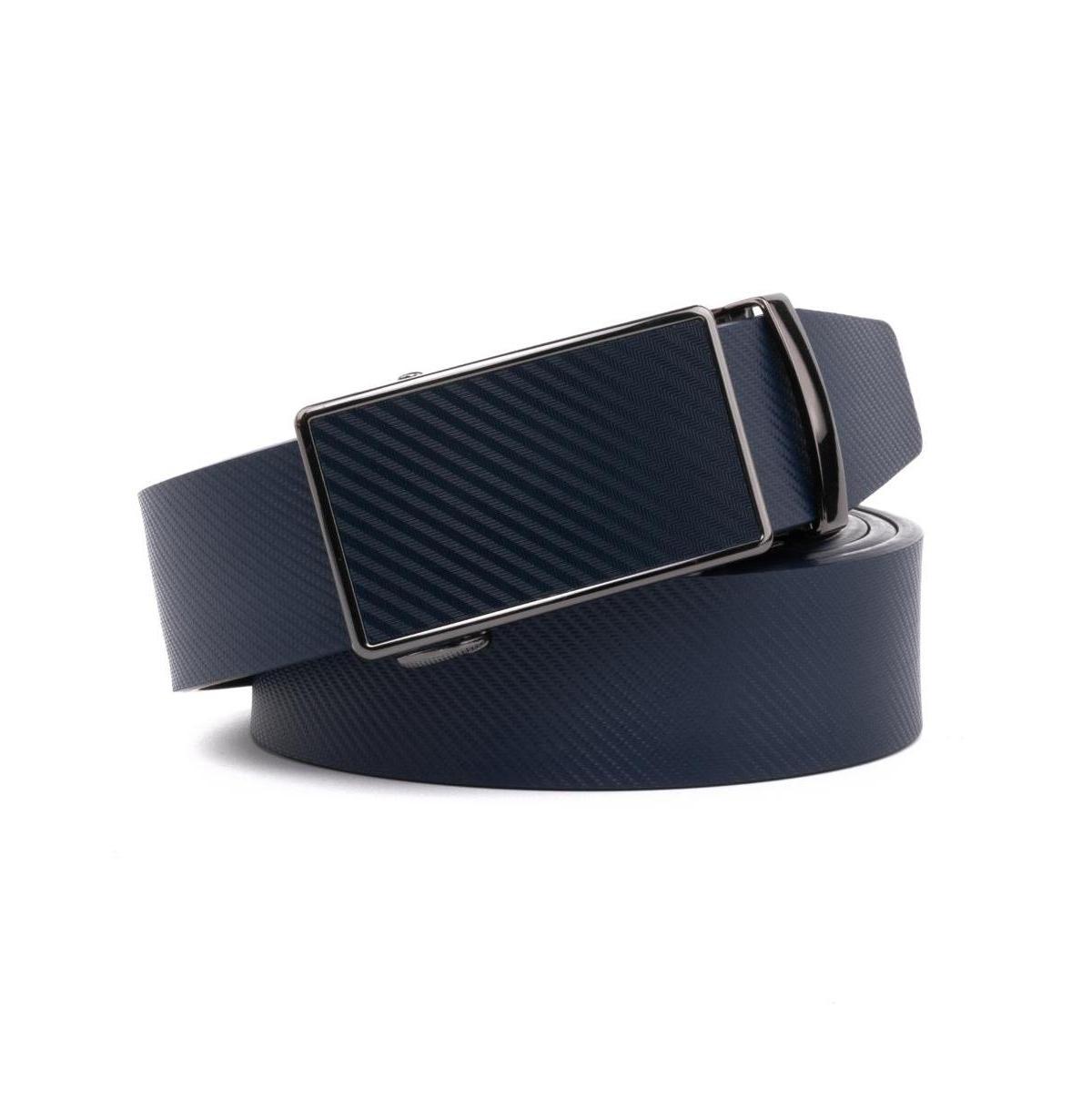 Mens Sliding Buckle Adjustable Leather Ratchet Belt Product Image