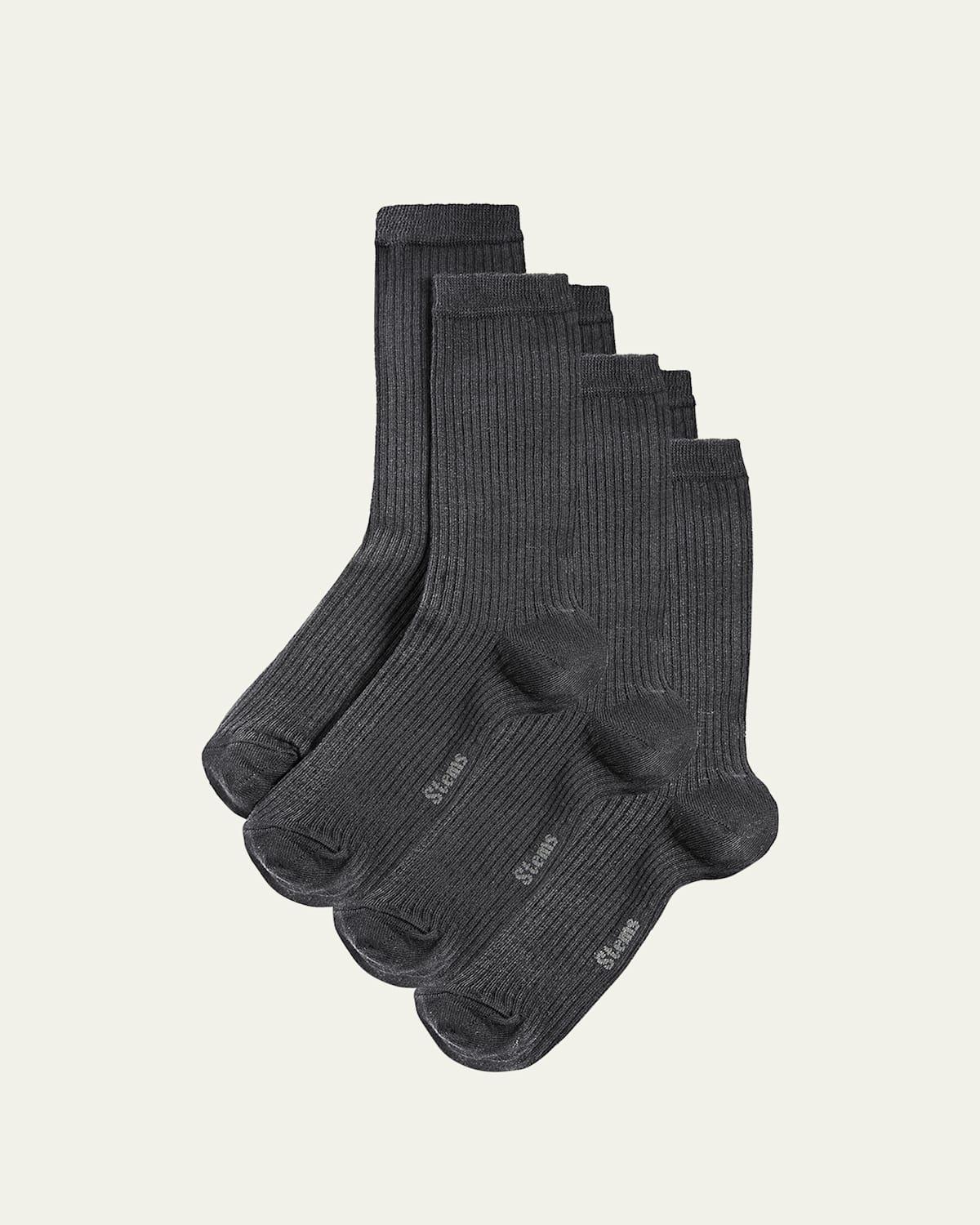 Cashmere-Cotton Crew Socks 3-Pack Product Image