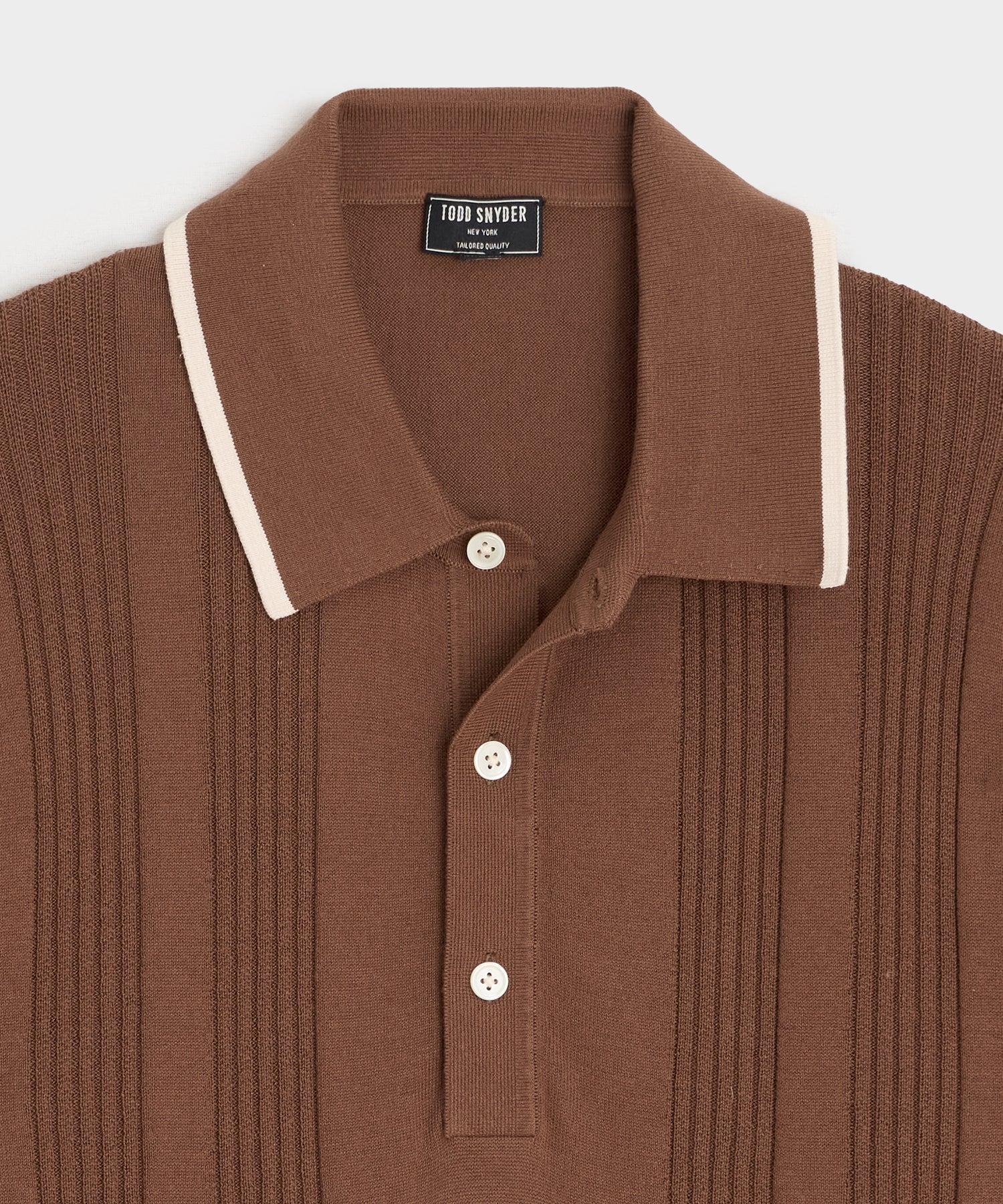 Silk-Cotton Tipped Sweater Polo Product Image