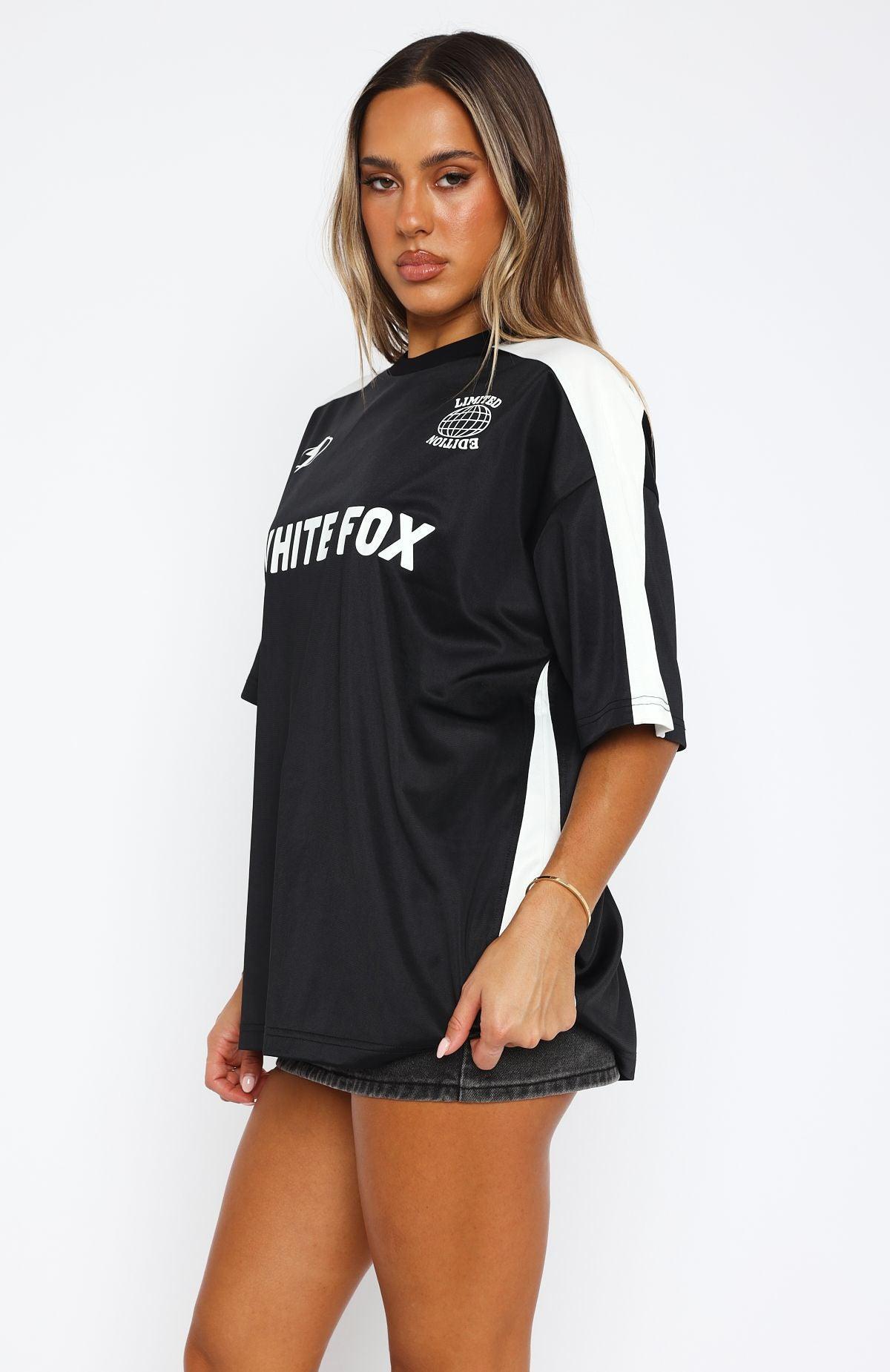 Checking Up On You Oversized Jersey Black Product Image
