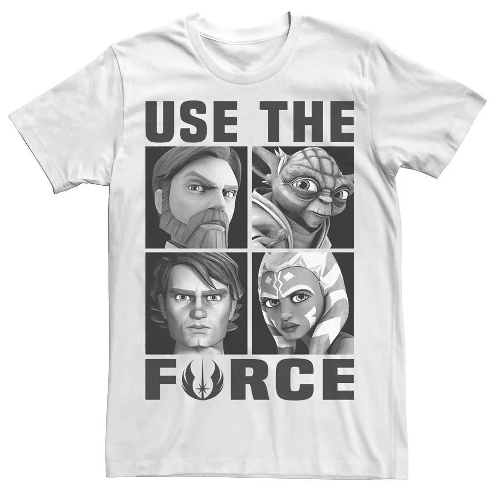 Men's Star Wars: Clone Wars Use The Force Character Box Up Tee,  Product Image