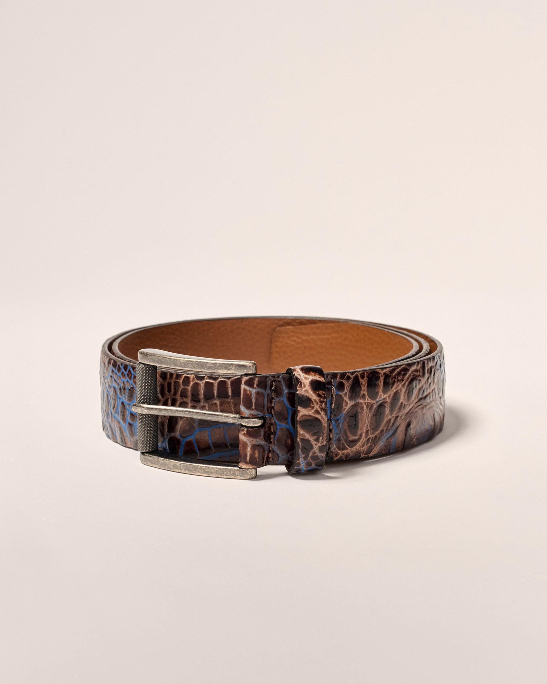 Crocco Leather Embossed Belt Male Product Image