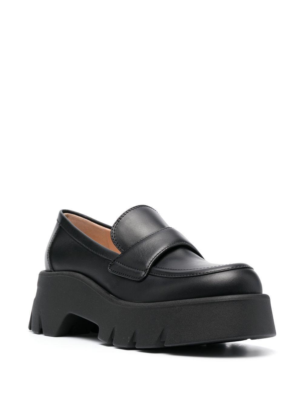 GIANVITO ROSSI Black Farren Loafers Product Image