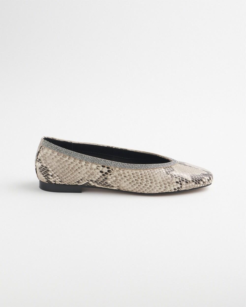 Snake Print Flats Product Image