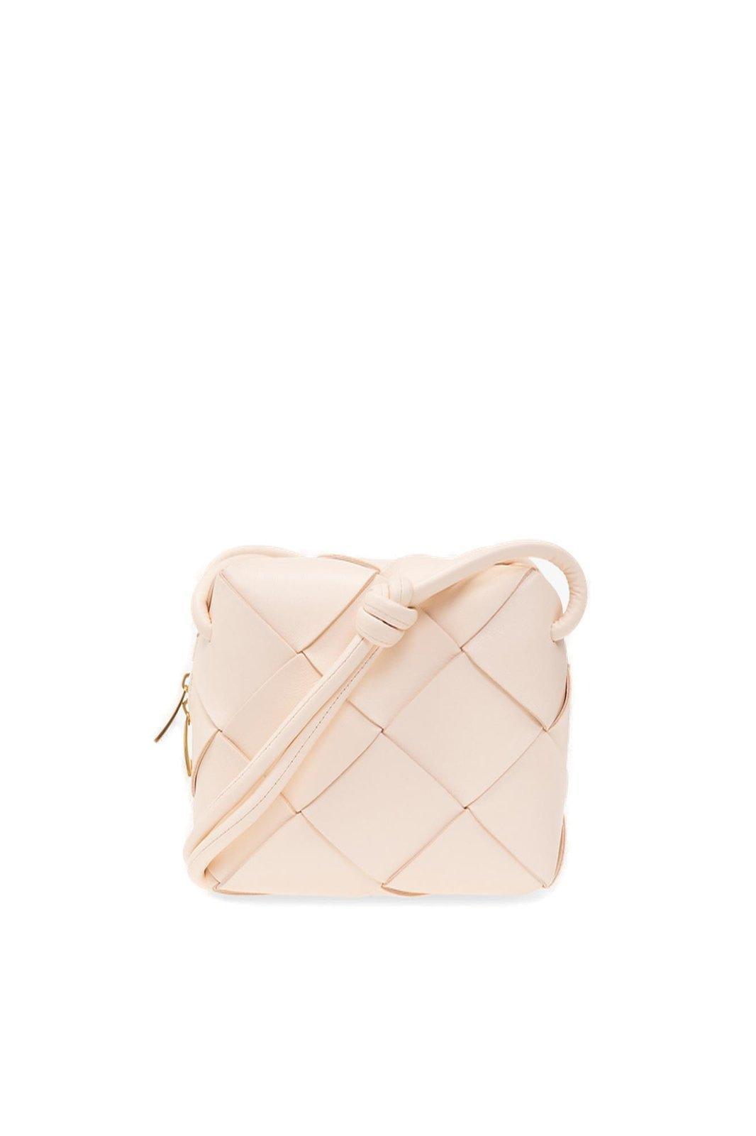 BOTTEGA VENETA Cassette Mini Shoulder Bag In Macaroon/gold Product Image