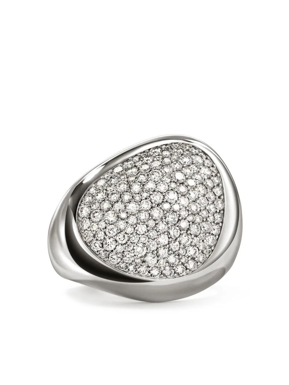 JOHN HARDY Sterling Silver Pebble Diamond Ring Product Image