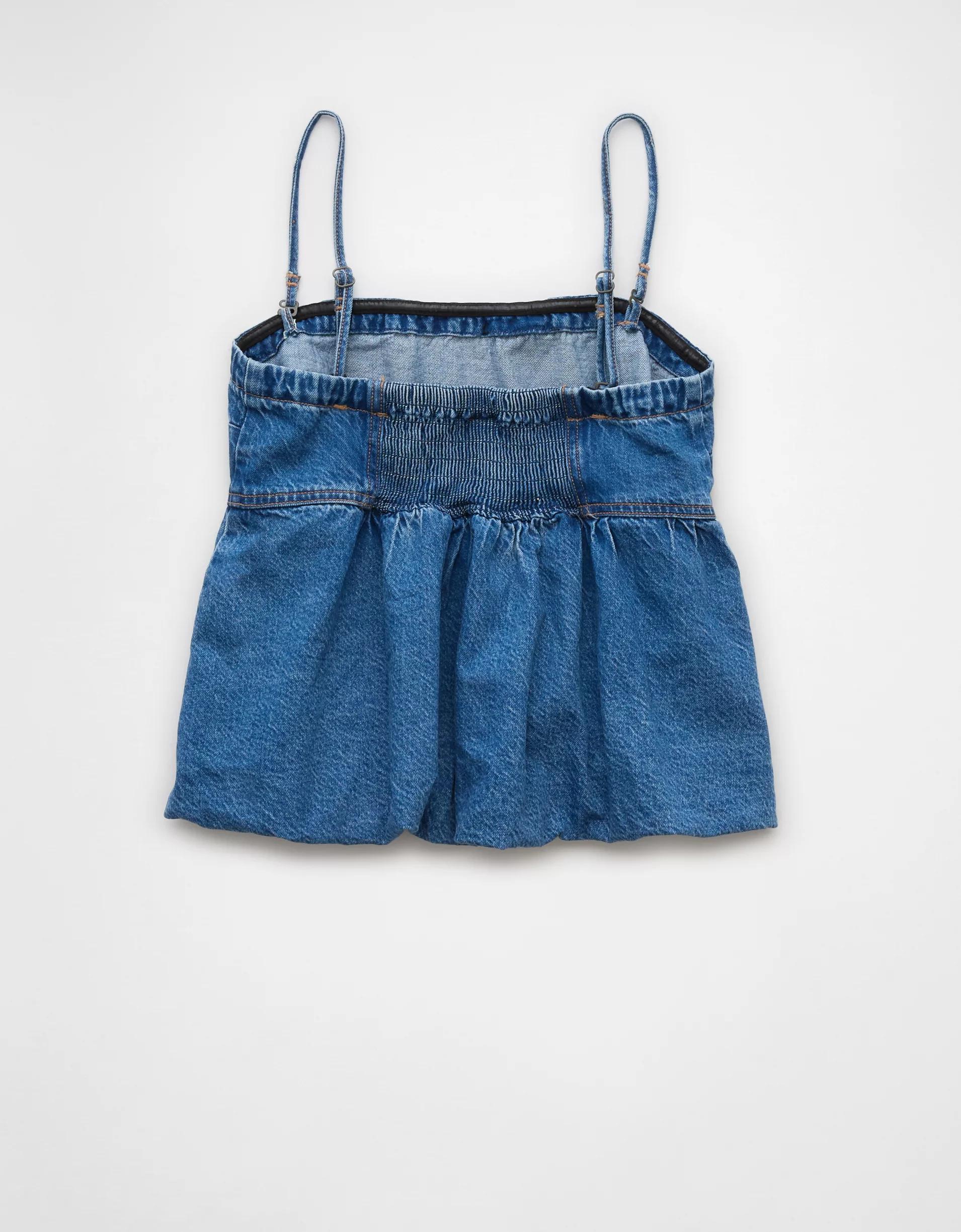 AE Denim Bubble Tube Top Product Image