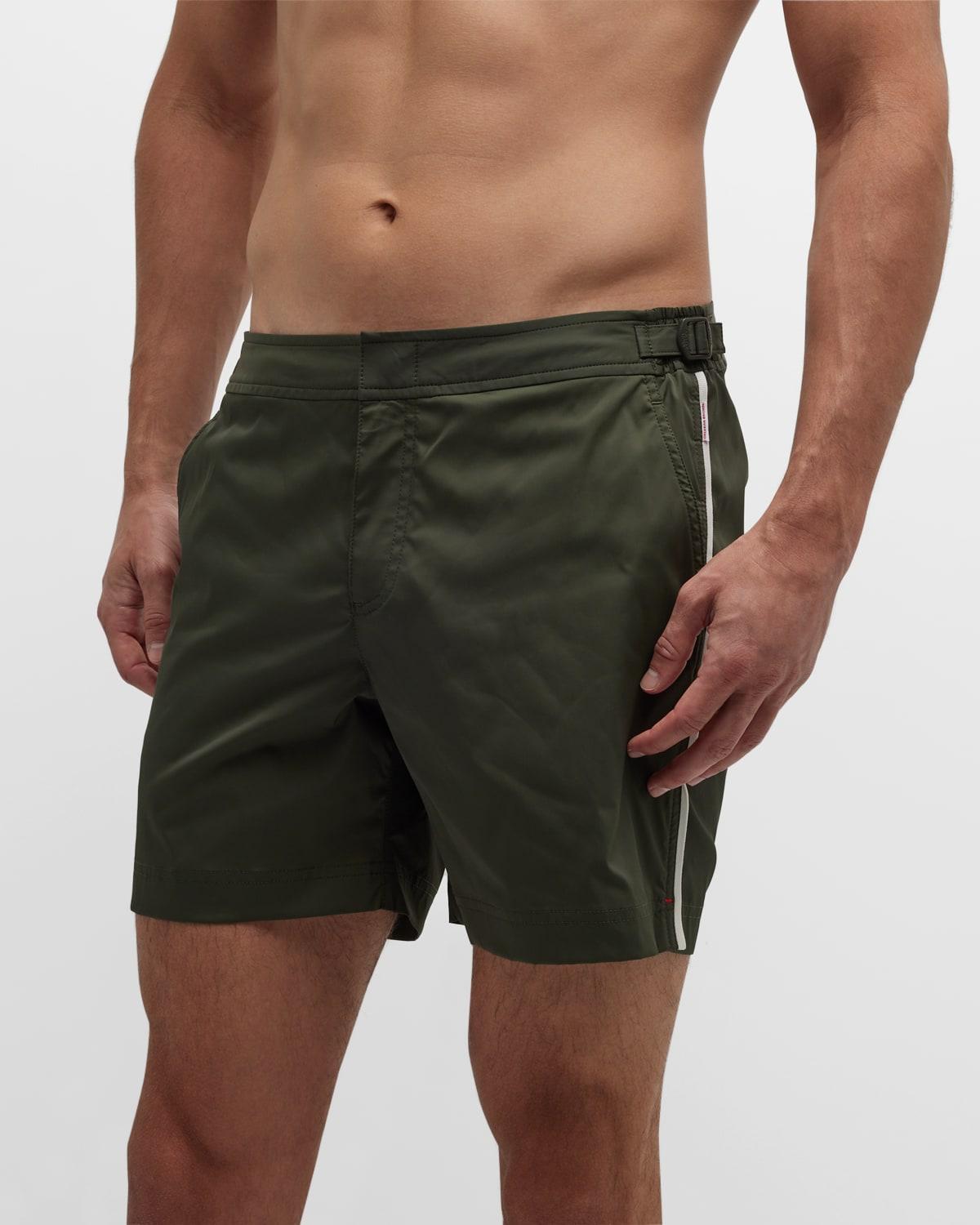 Mens Bulldog Piped Nylon Swim Shorts Product Image