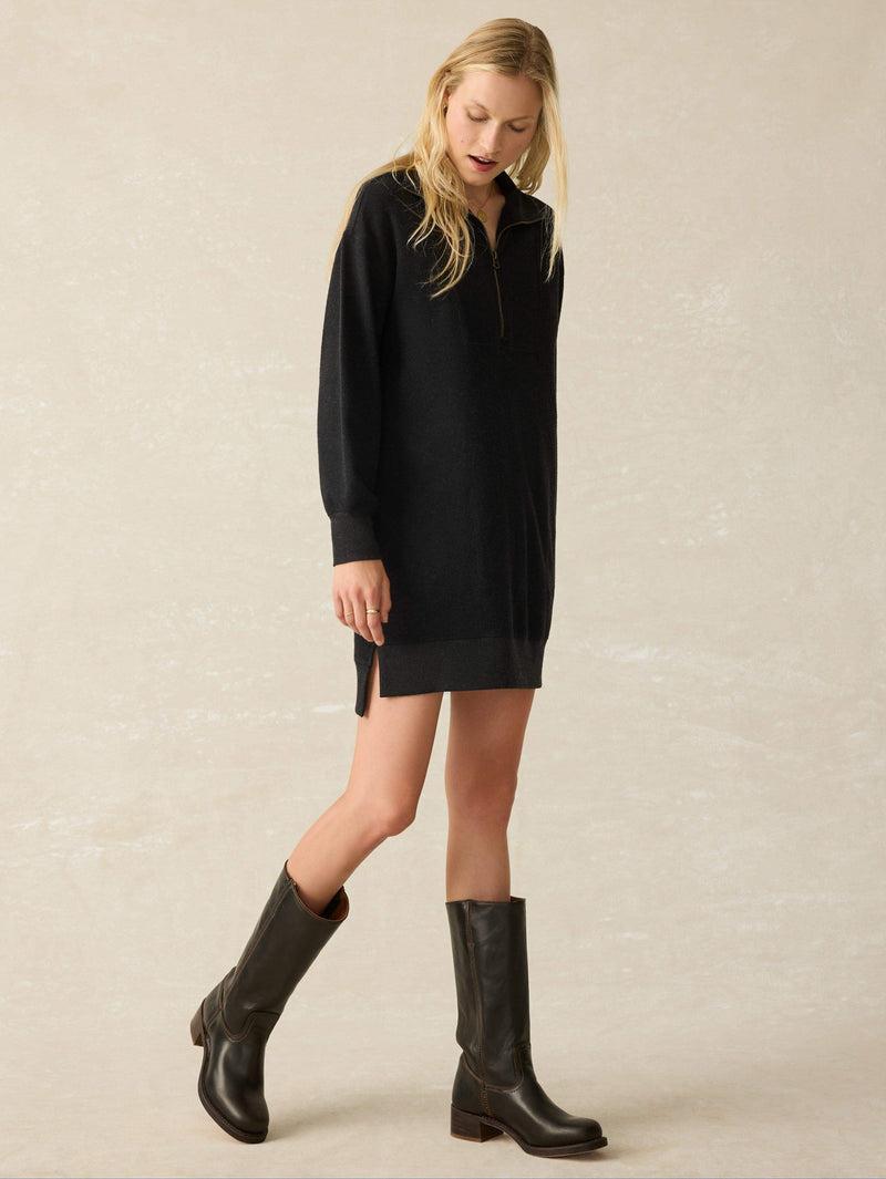 Legend™ Quarter Zip Dress - Heathered Black Twill Product Image