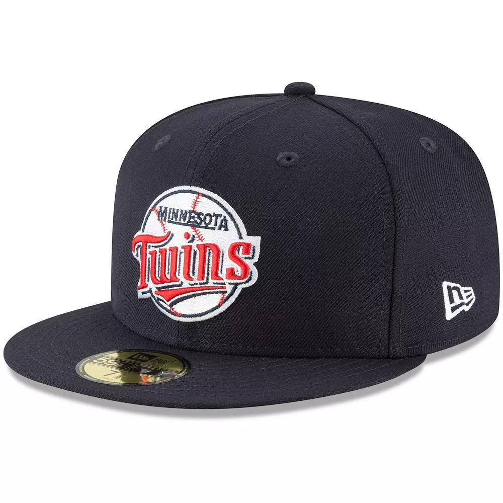 Men's New Era Navy Minnesota Twins Cooperstown Collection Wool 59FIFTY Fitted Hat, Size: 6 7/8, Blue Product Image