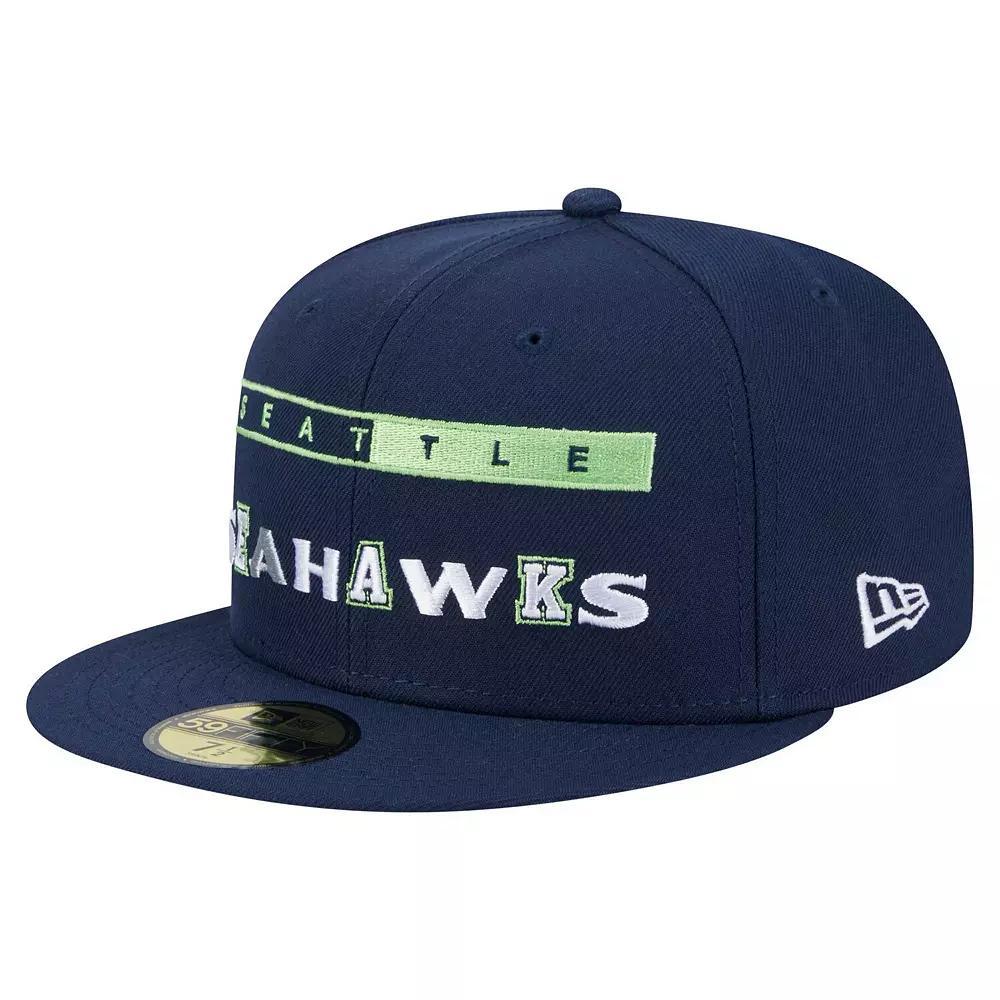 Men's New Era College Navy Seattle Seahawks Ransom 59FIFTY Fitted Hat,  Product Image