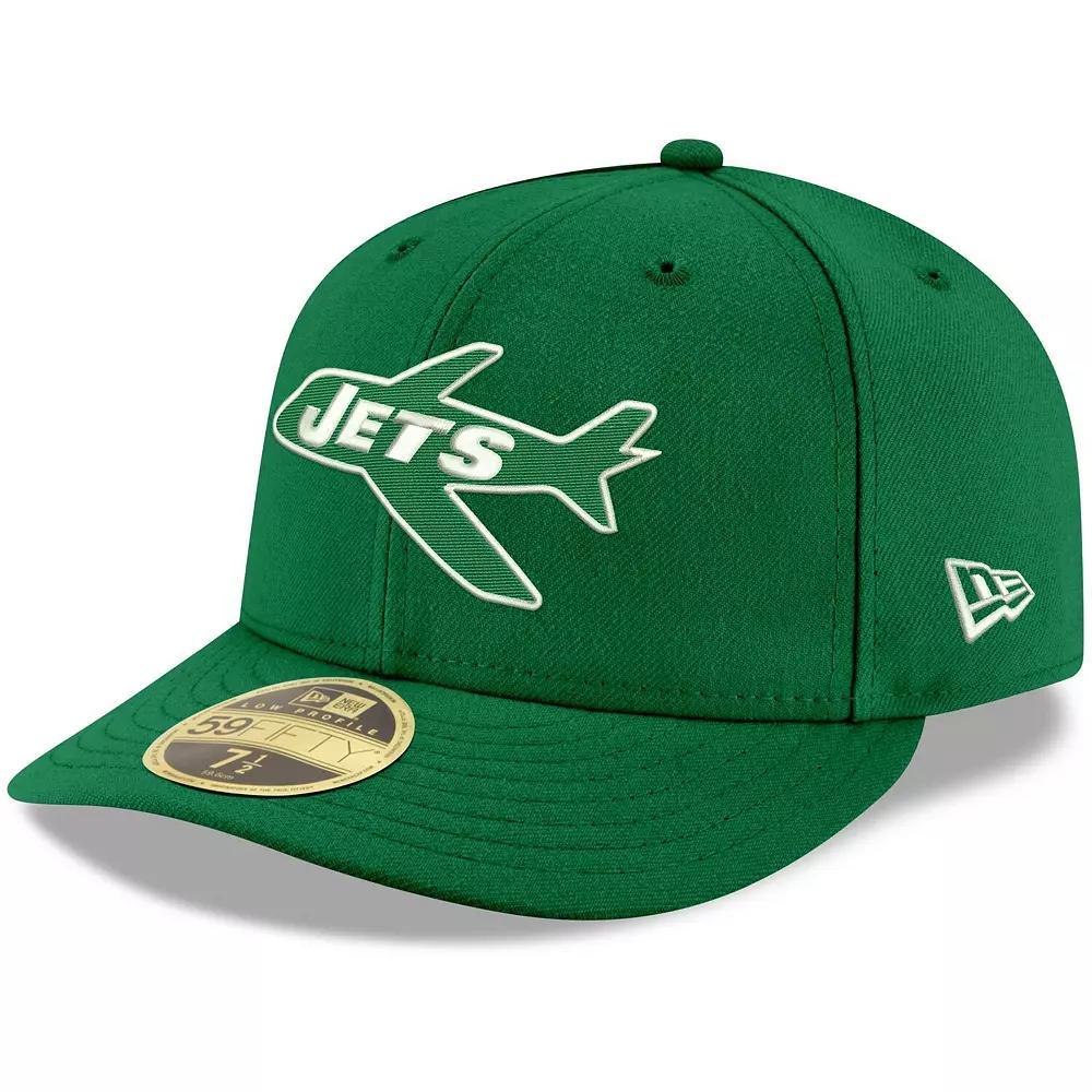 Men's New Era Kelly Green New York Jets Omaha Throwback Low Profile 59FIFTY Fitted Hat, Size: 7 1/8 Product Image