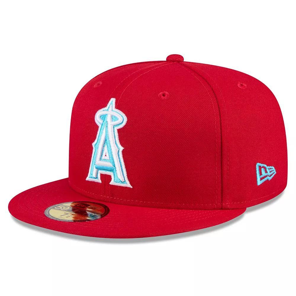 Men's New Era Red Los Angeles Angels 2024 Father's Day 59FIFTY Fitted Hat,  Product Image