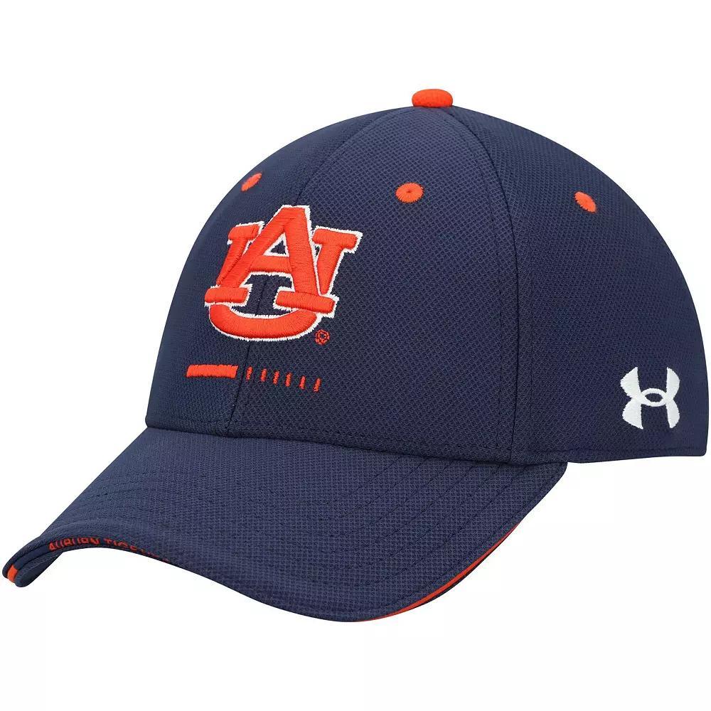Men's Under Armour Navy Auburn Tigers Blitzing Accent Performance Flex Hat, Size: Medium/Large, Blue Product Image