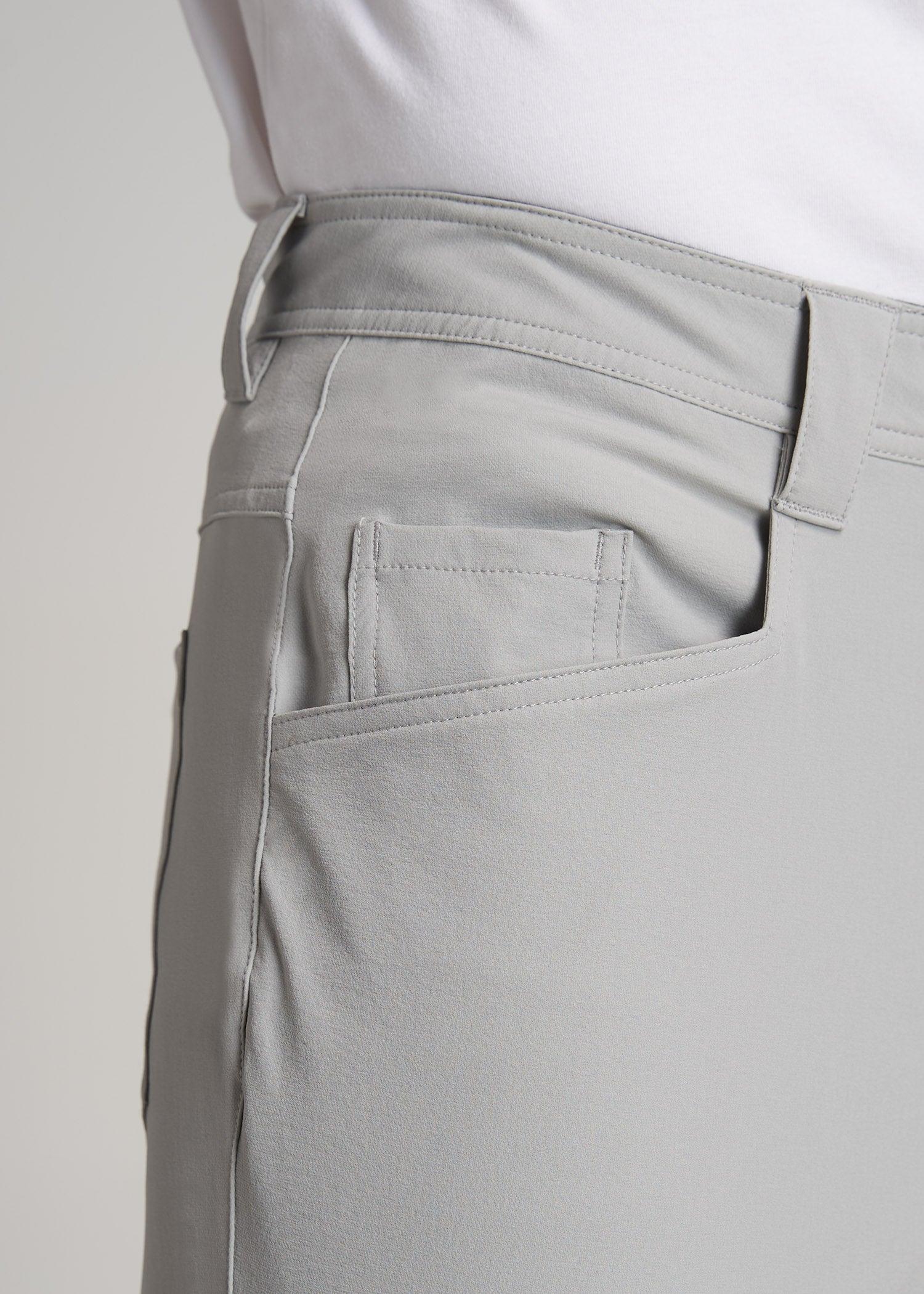 Hiking Shorts for Tall Men in Light Grey Male Product Image