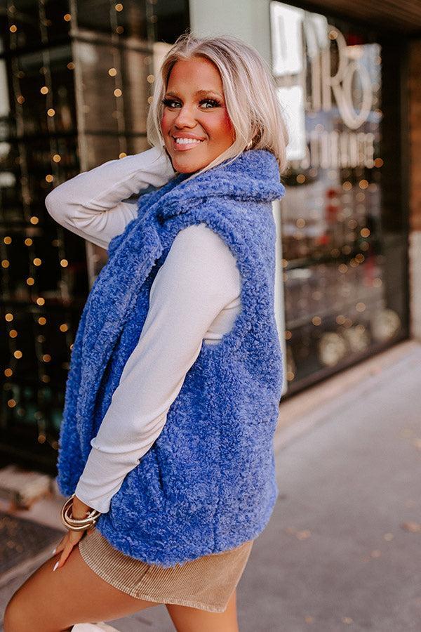 Snuggle Weather Sherpa Vest In Blue Product Image