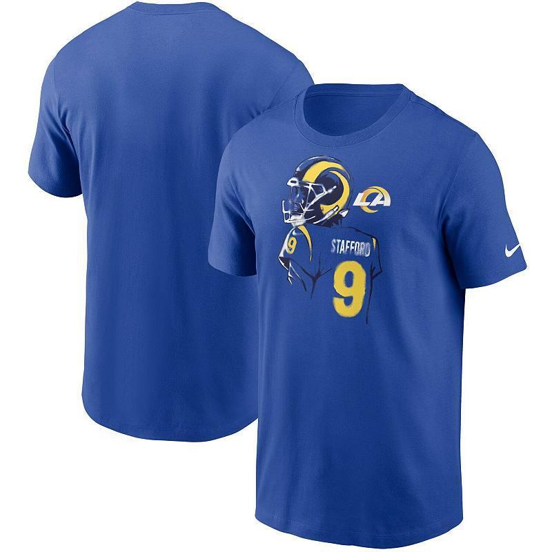 Men's Nike Matthew Stafford Royal Los Angeles Rams Player Graphic T-Shirt, Size: Large, Blue Product Image