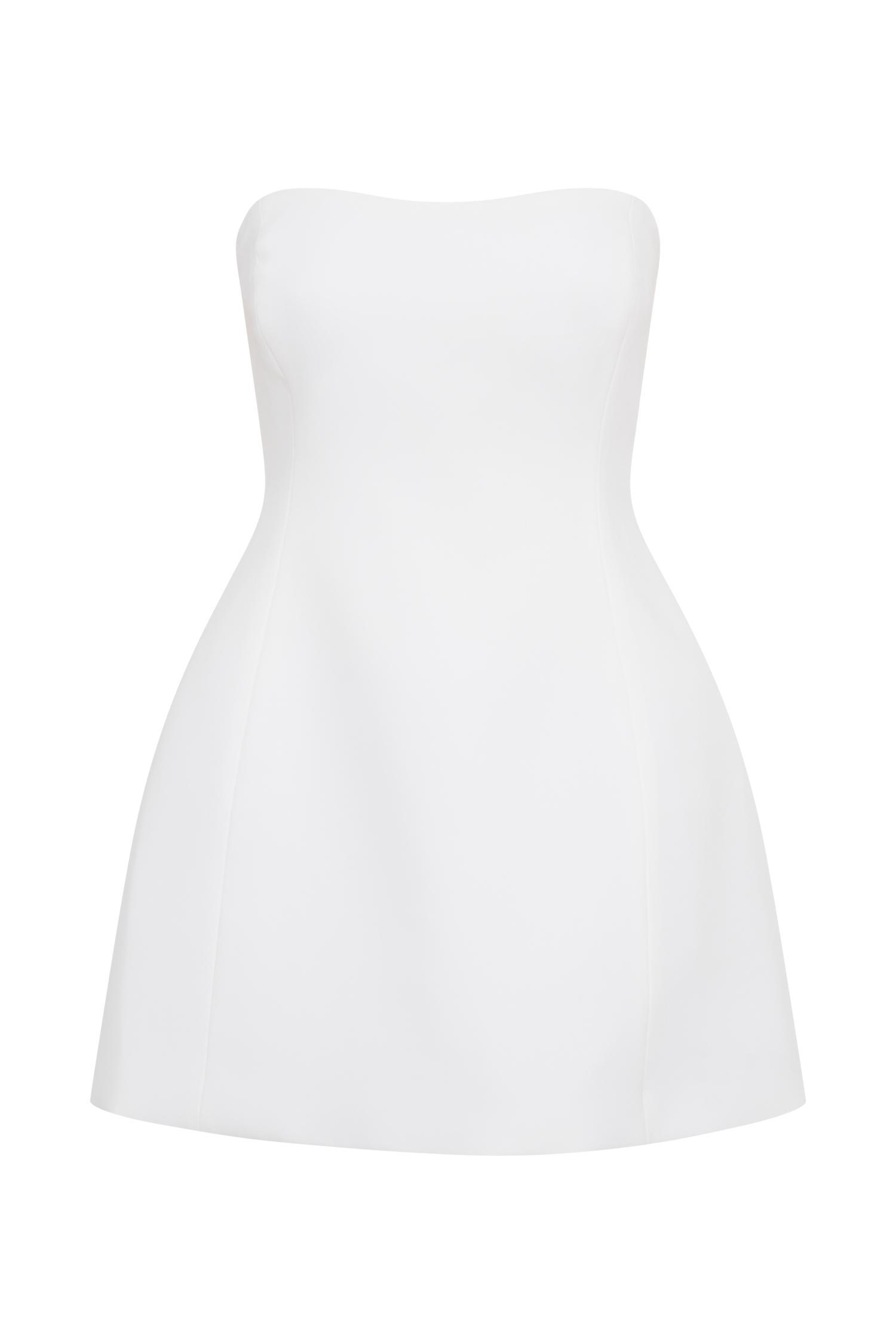Neeka Strapless Bow Back Mini Dress - White Product Image