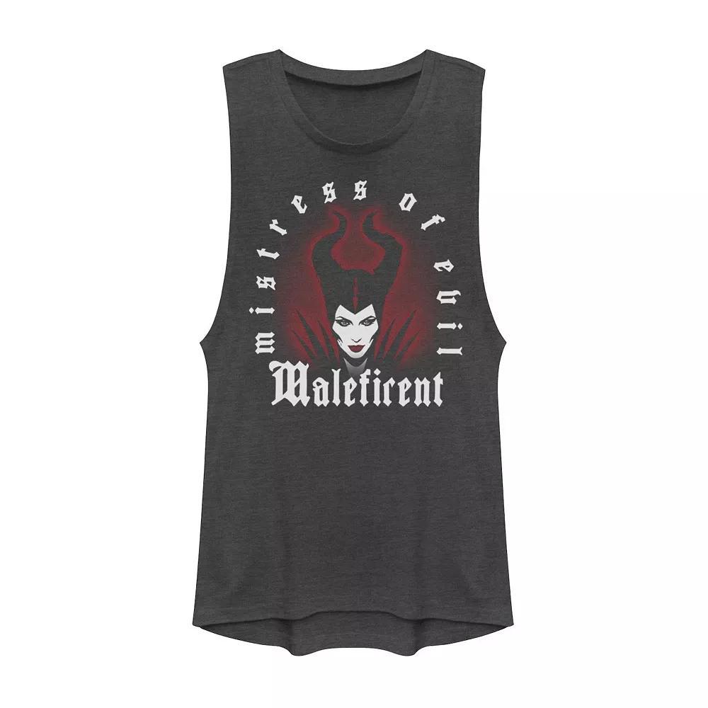 Disney's Maleficent Juniors' Mistress Of Evil Graphic Muscle Tank Top, Girl's, Size: XS, Grey Product Image