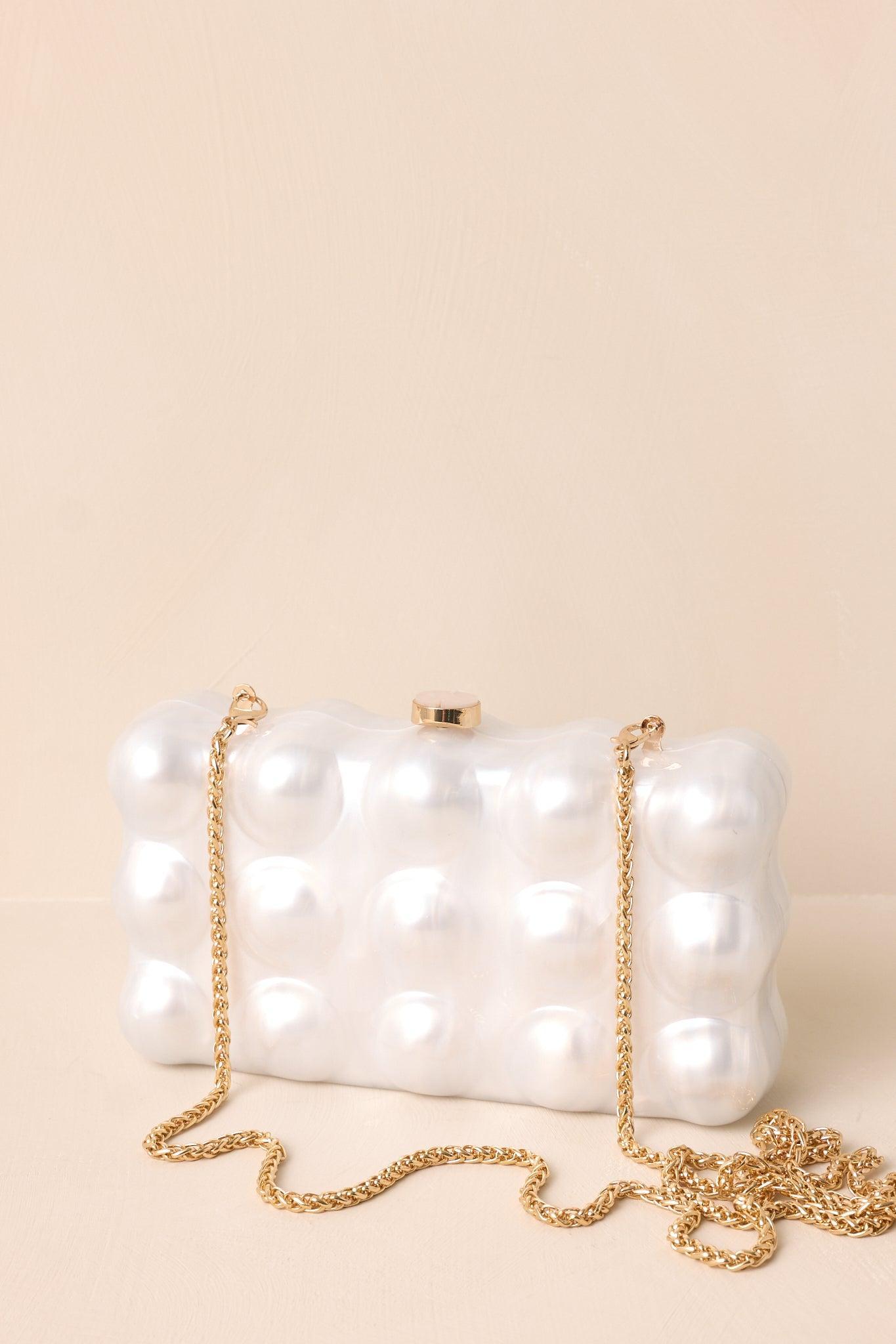 Eclipse’s Whisper Ivory Pearlescent Clutch Product Image