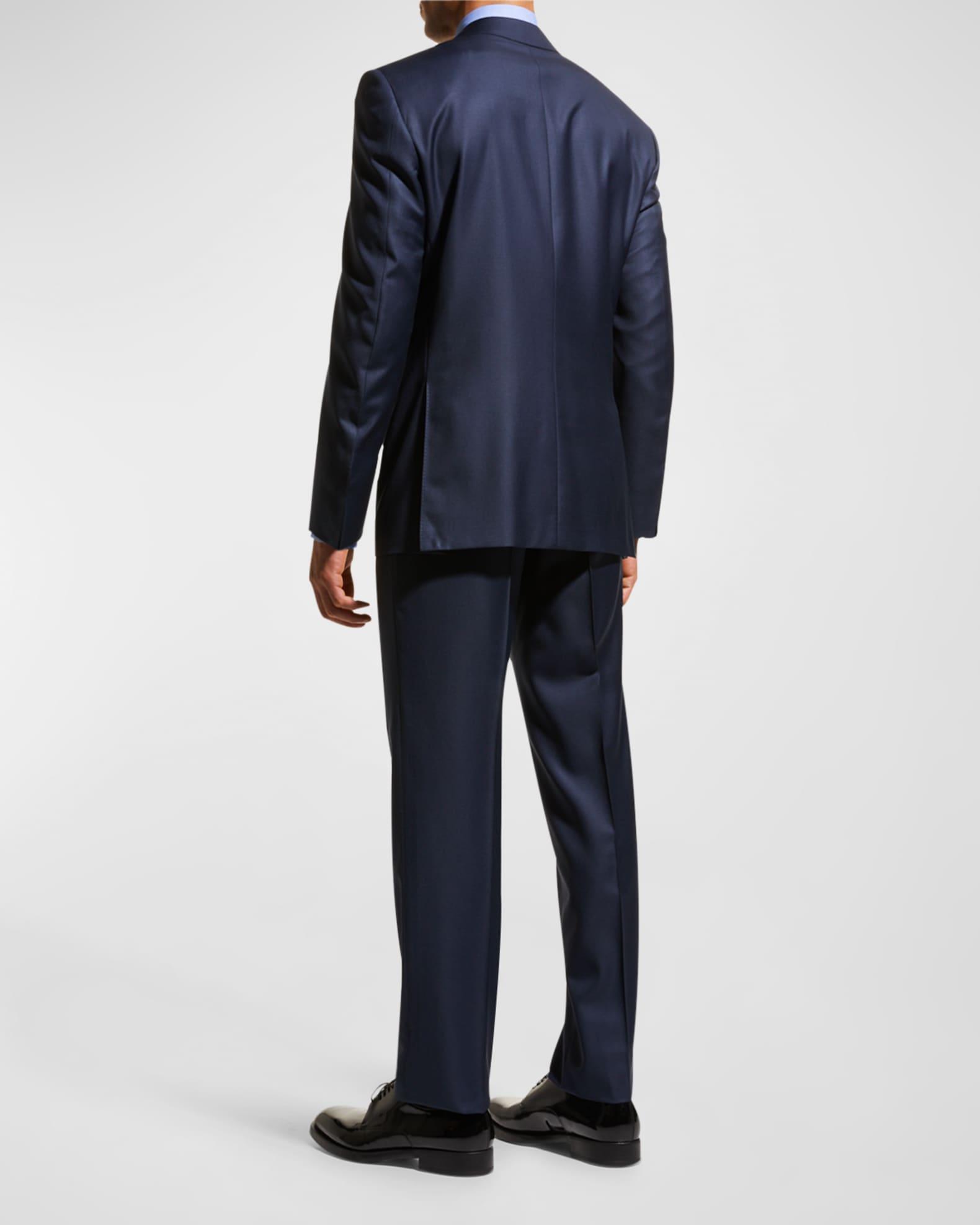 Men's Solid Wool Two-Piece Suit Product Image
