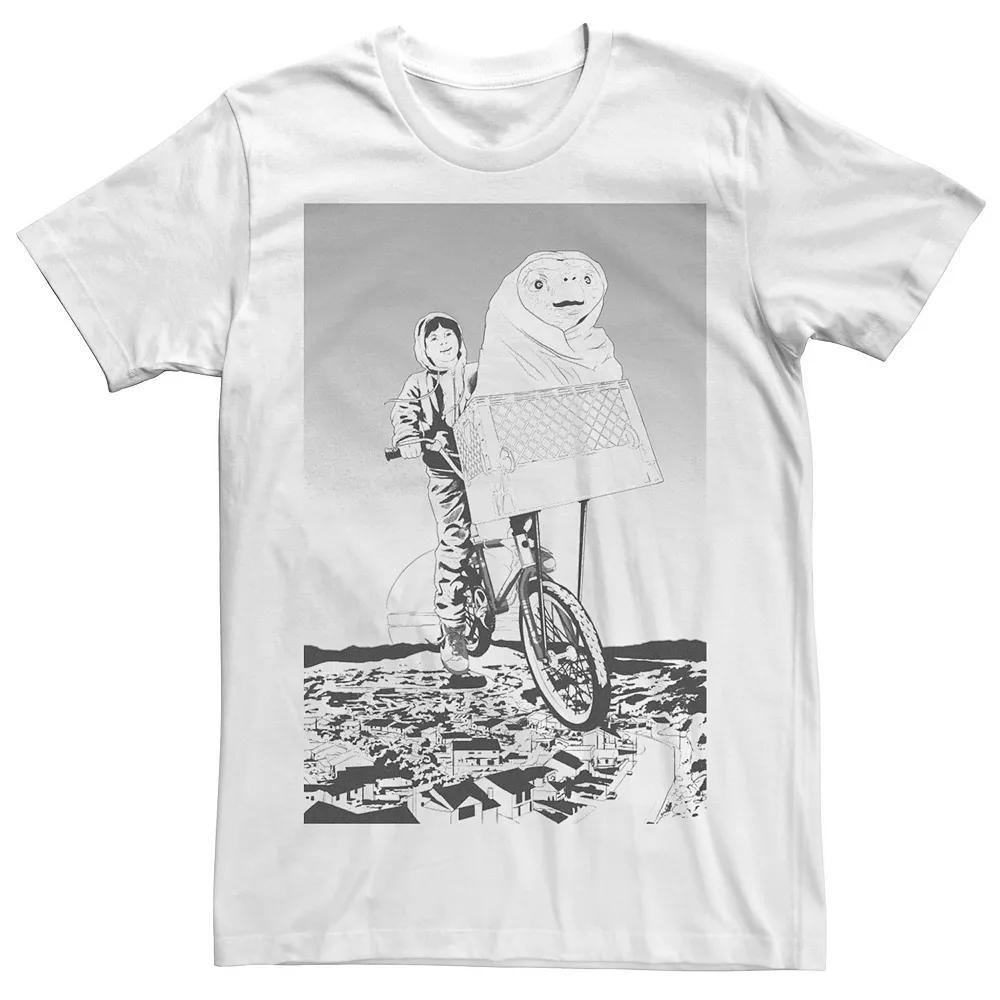 Men's E.T. and Elliot Flying Bike Sketch Tee, Size: XL, White Product Image