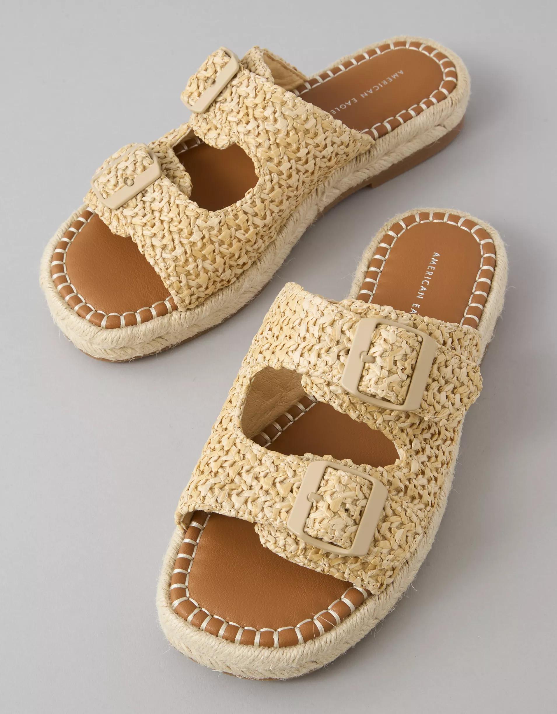 AE Raffia Slide Sandal Product Image