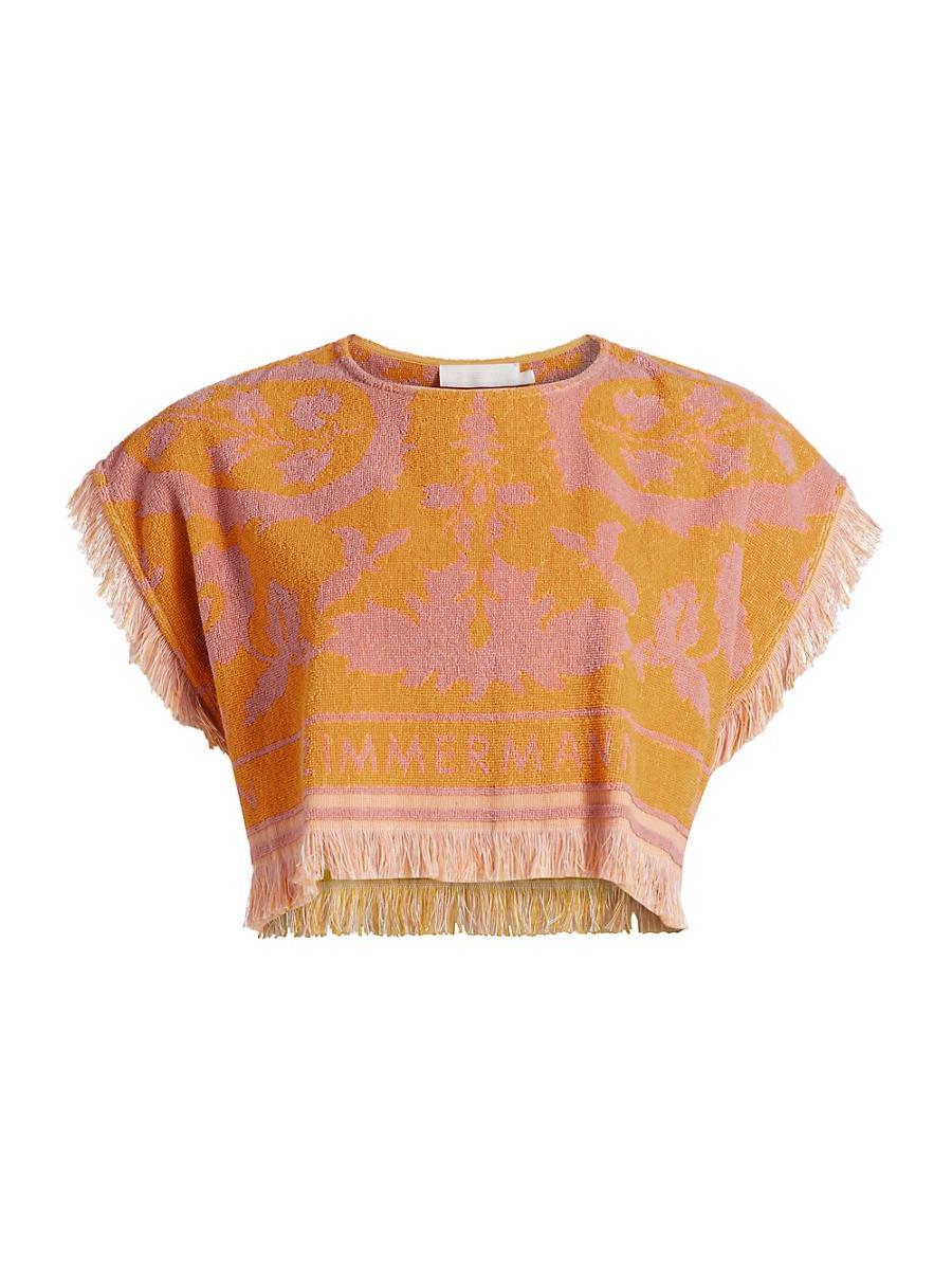 Womens Wylie Toweling Printed Crop Top Product Image