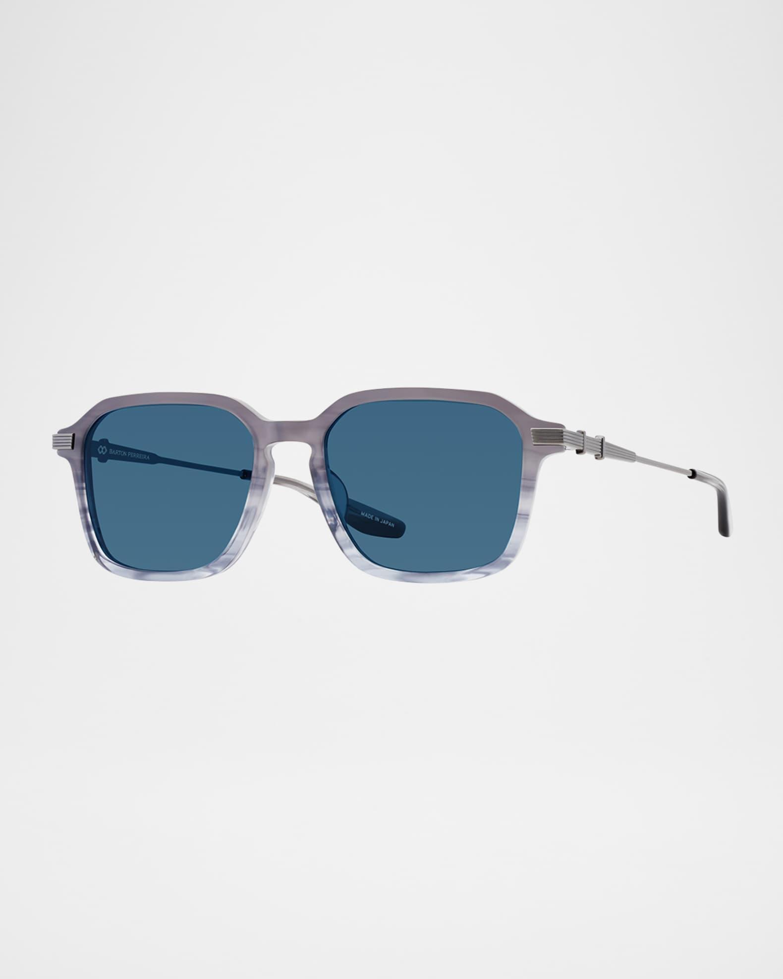 Men's Delon Acetate and Titanium Rectangle Sunglasses Product Image