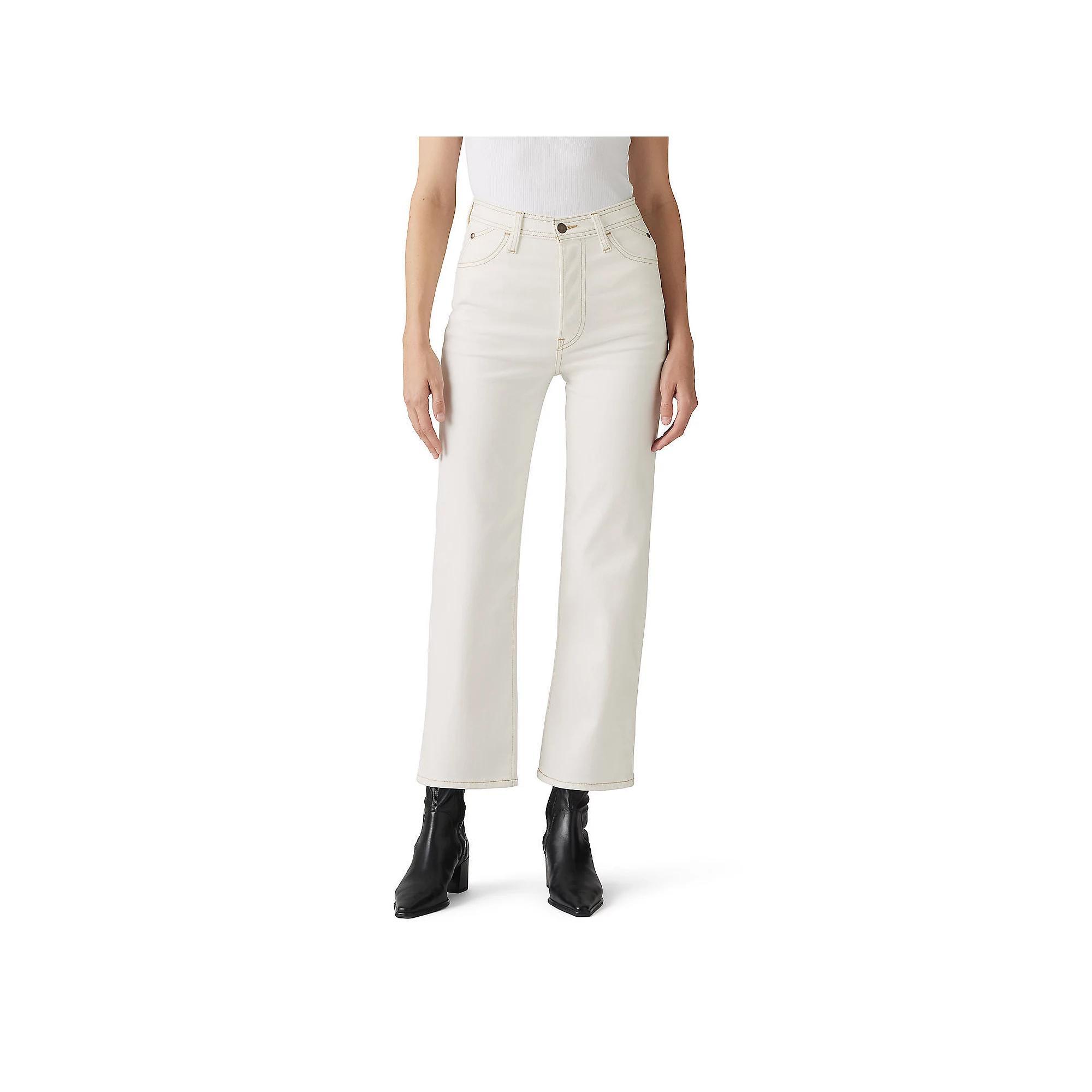 Women's Levi's® Riveted Ribcage Straight Ankle Jeans, Size: 29(US 8)Medium, Egret Product Image