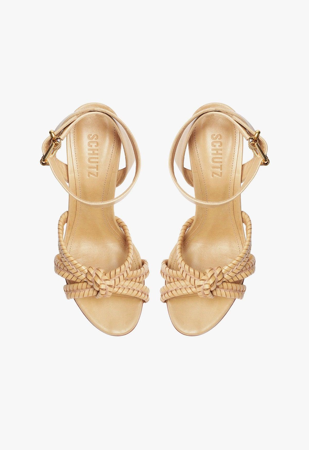 Kareena Woven Leather Sandal Female Product Image
