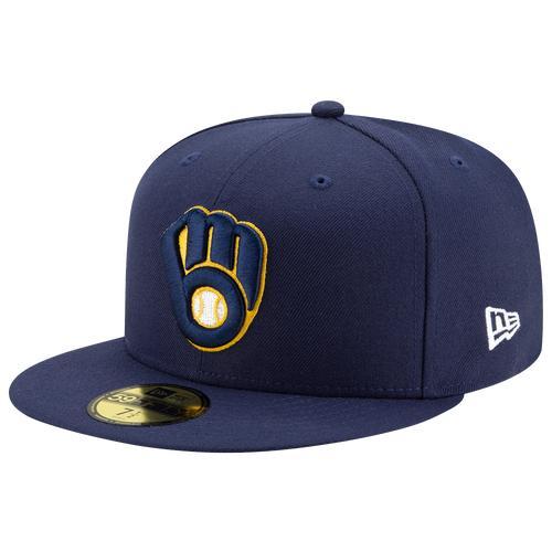 New Era New Era Brewers 59Fifty Authentic Cap - Adult Royal/Yellow Product Image