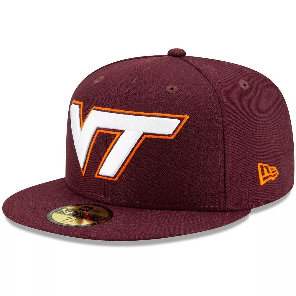 Men's New Era Maroon Virginia Tech Hokies Basic 59FIFTY Team Fitted Hat, Size: 7 1/2, Red Product Image