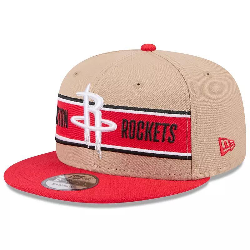 Mens New Era Tan/Red Houston Rockets 2024 NBA Draft 9FIFTY Snapback Hat Product Image