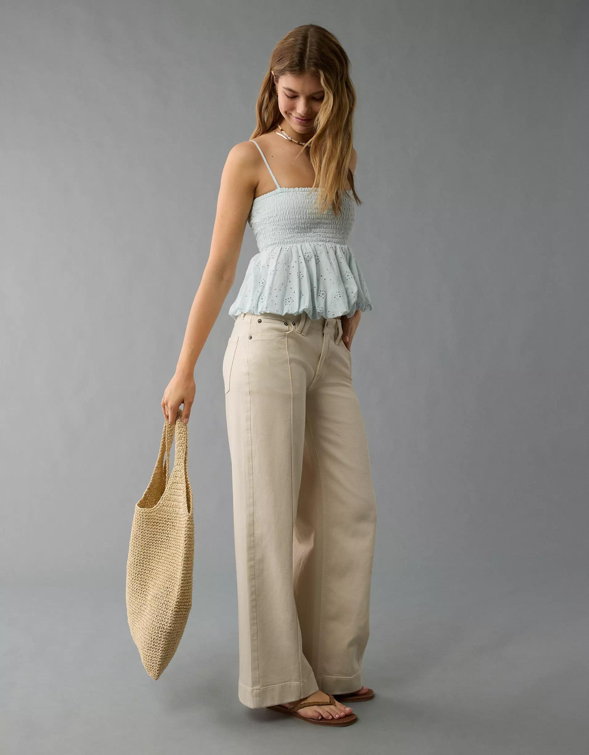 AE Eyelet Bubble Tube Top Product Image