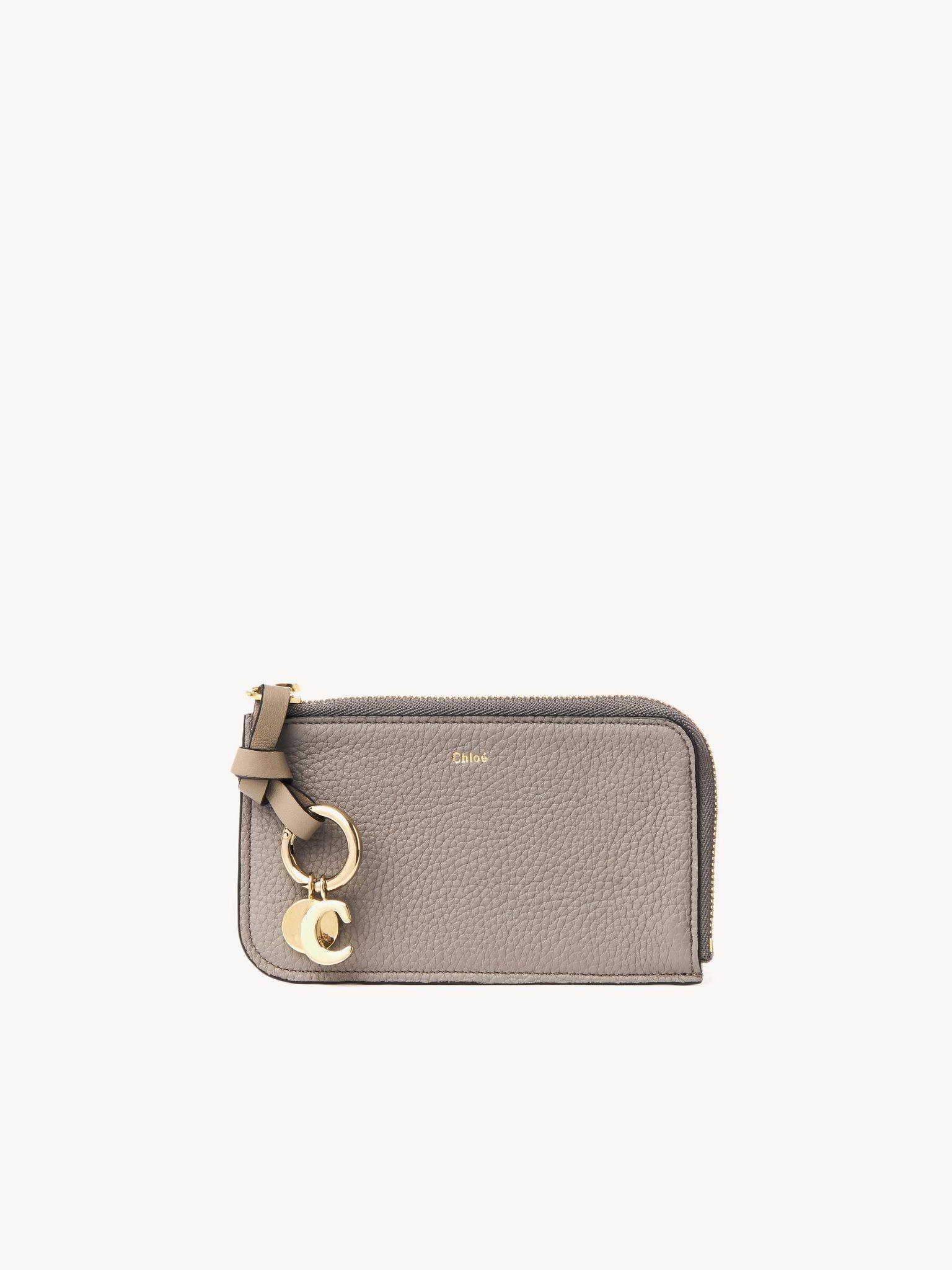 Alphabet wallet in grained leather Product Image