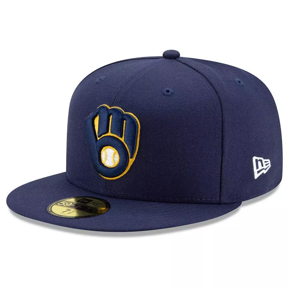 New Era New Era Brewers 59Fifty Authentic Cap - Adult Royal/Yellow Product Image