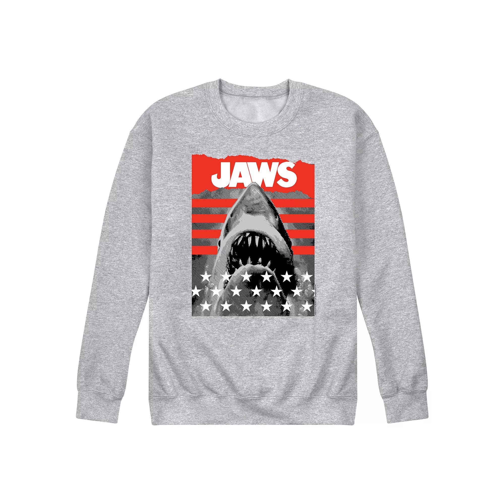 Men's Jaws Stripes And Stars Fleece Sweatshirt,  Product Image