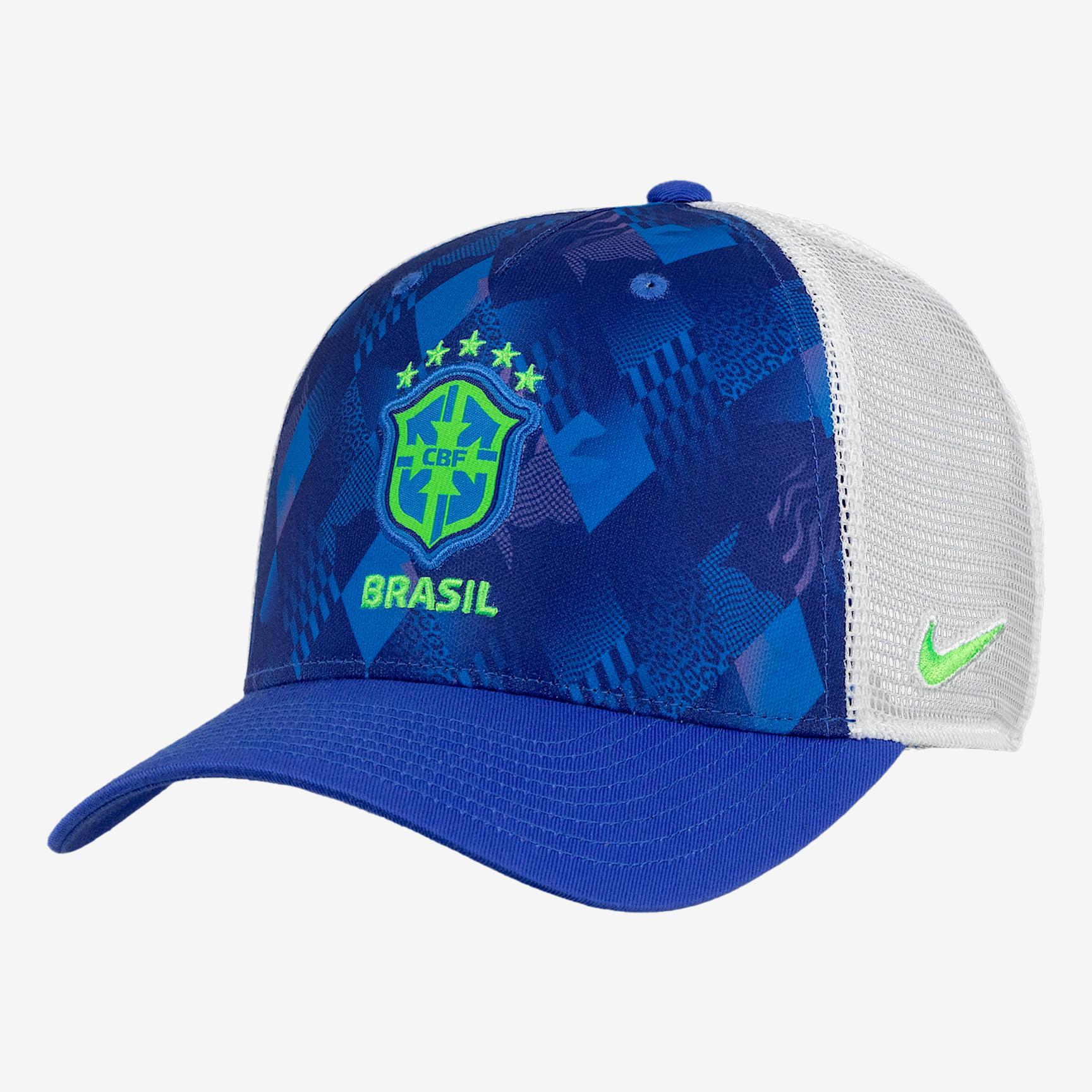Brazil Rise Nike Unisex Soccer Structured Adjustable Trucker Cap | C16678BZFF-AOP Product Image