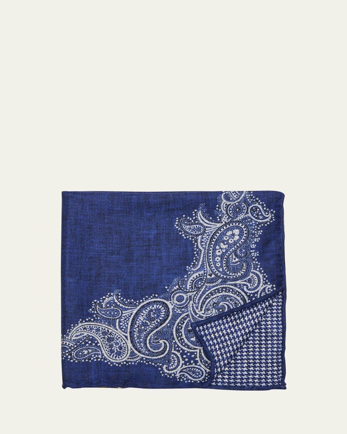 Mens Silk Double-Faced Pocket Square Product Image