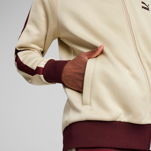 PUMA Manchester City F.C. ftblHeritage T7 Men's Track Jacket in Granola/Aubergine Product Image