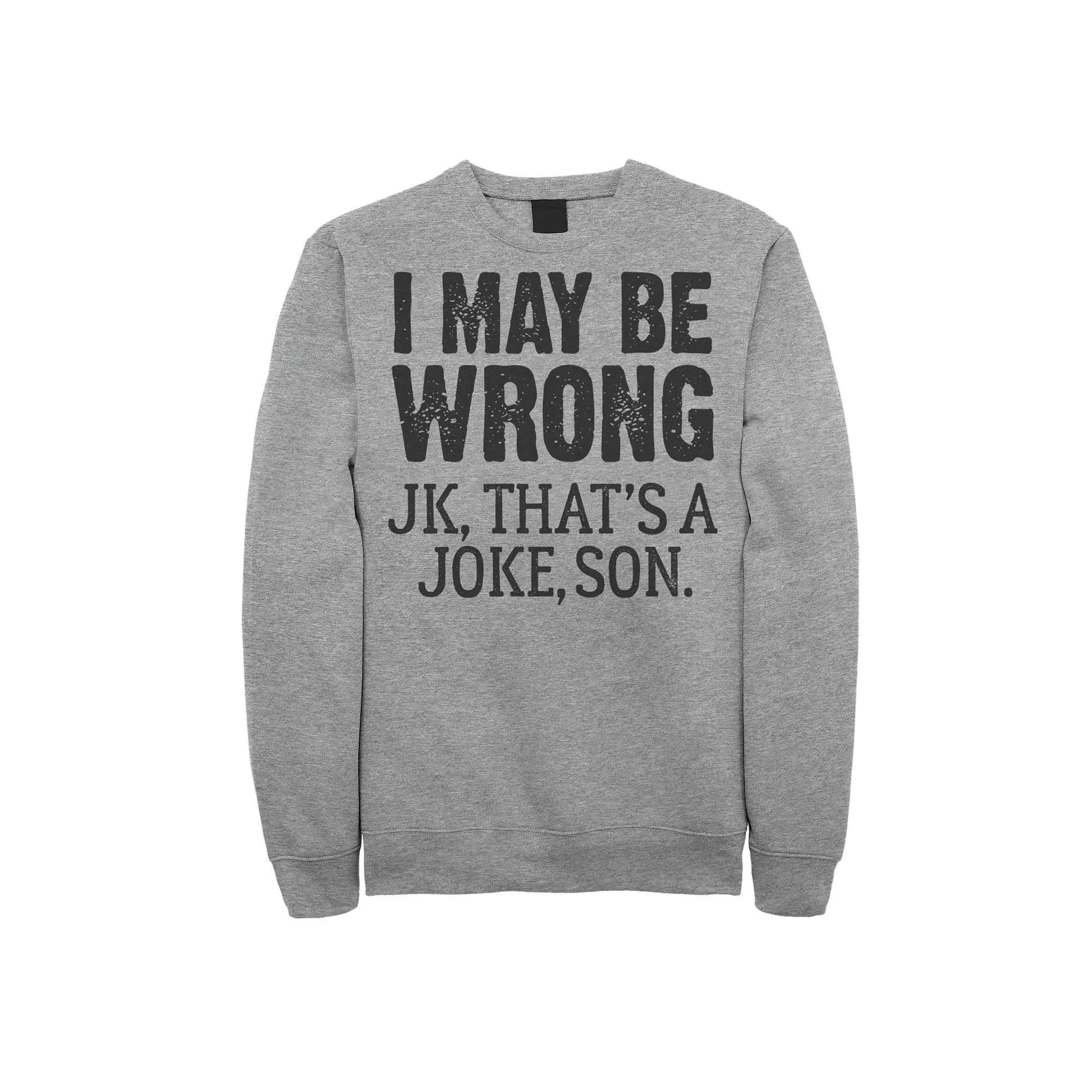 Men's Fifth Sun Not Wrong Sweatshirt, Size: XXL, Athletic Grey Product Image